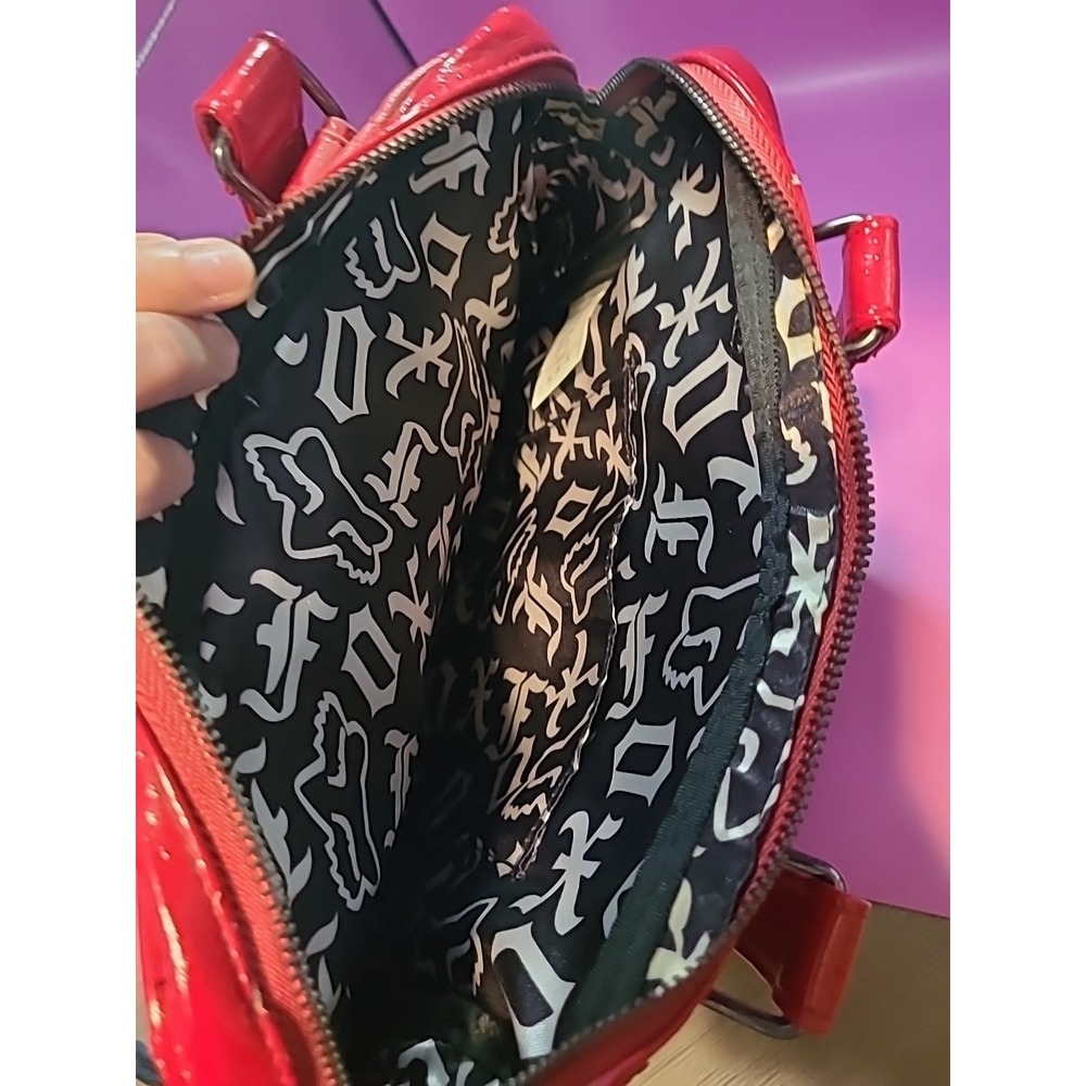 FOX Racing Red Quilt Patterned Inlay Purse - Picture 9 of 11